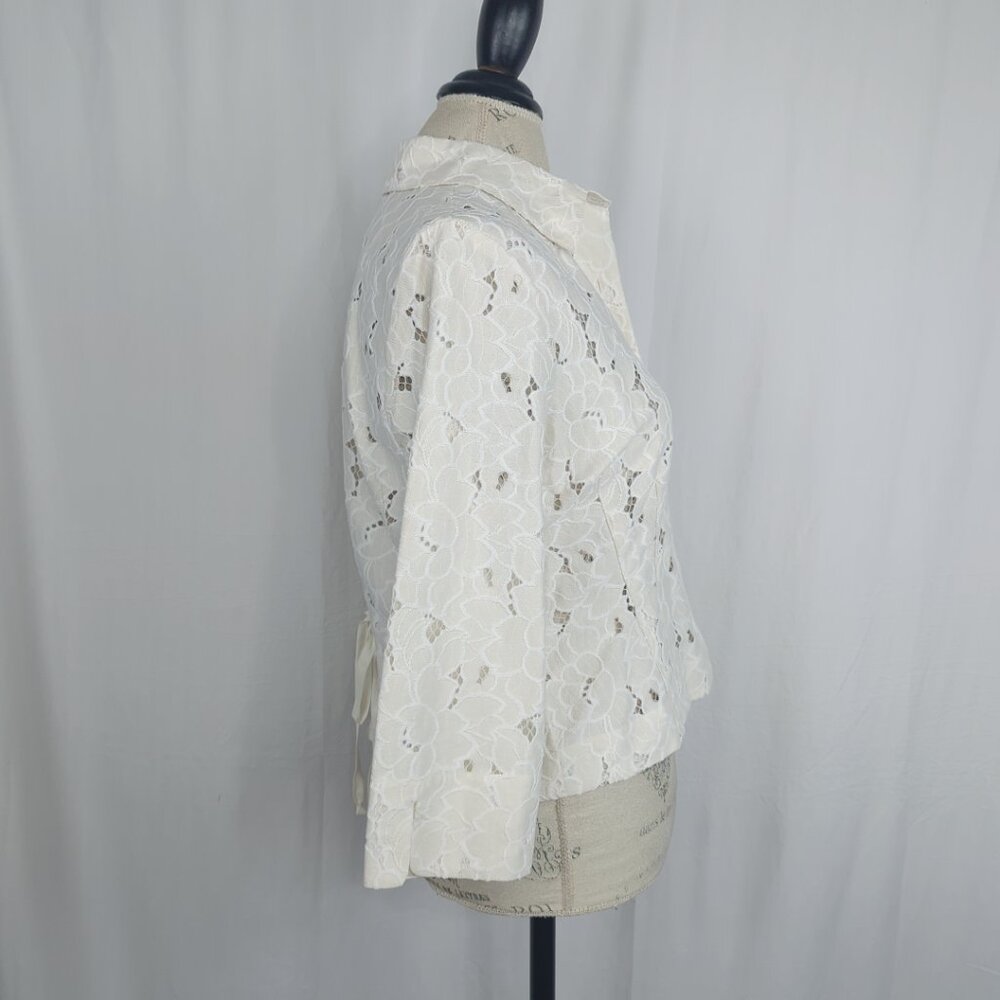CAbi Cream Floral Lace Blazer - Picture 8 of 10